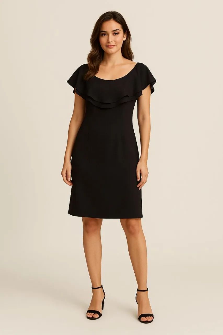 Lindo vestido preto.