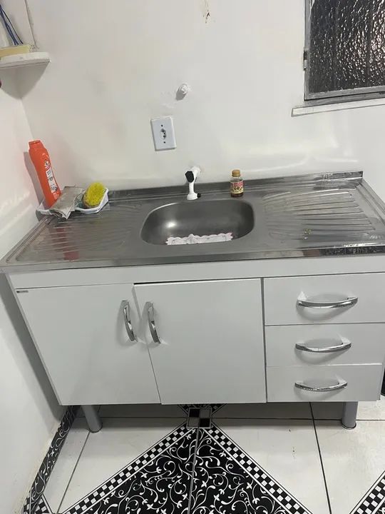 Pia de Aço Inox com balcão mdf - Foto 2