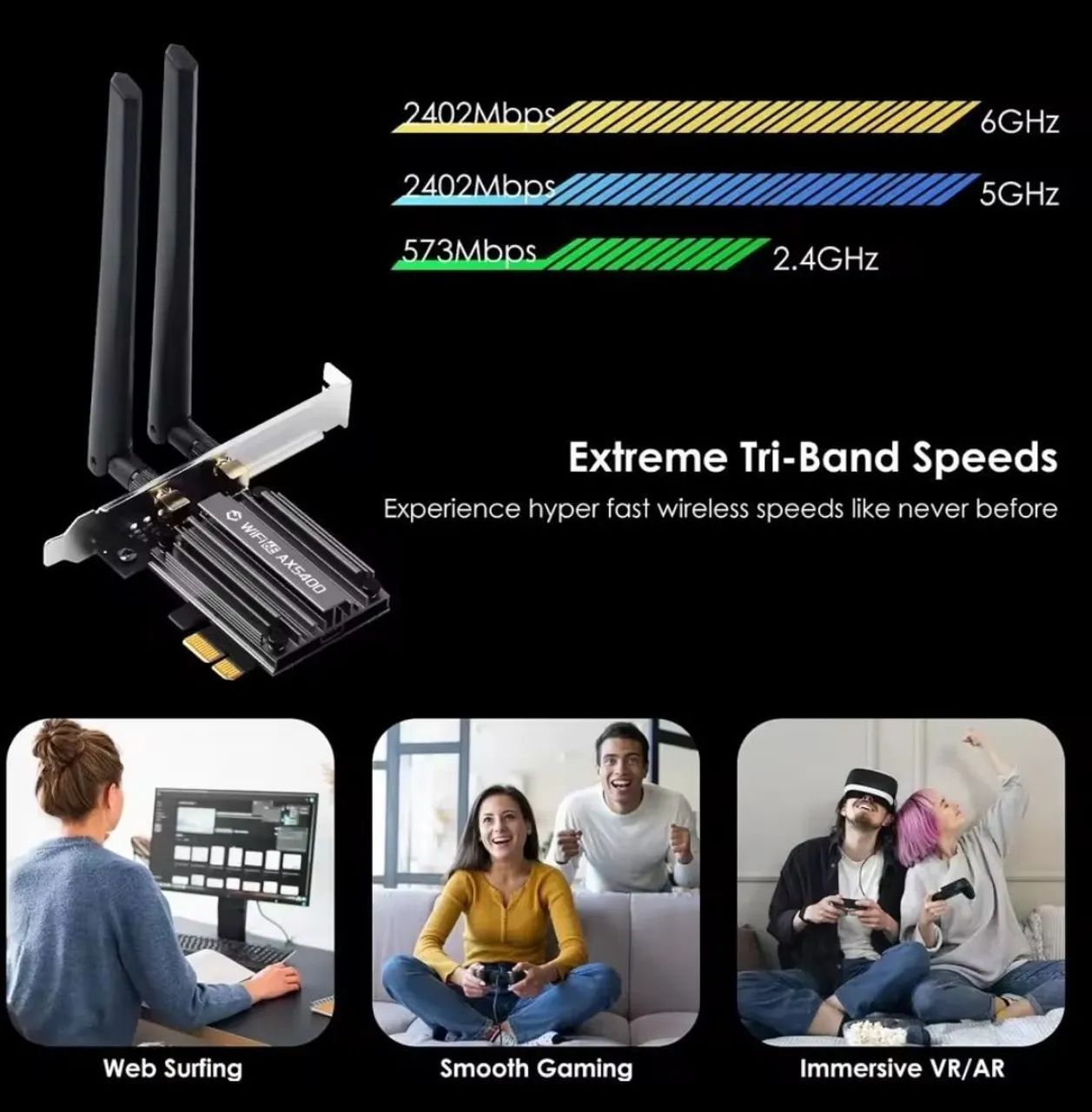 Antena Fenvi wifi AX5400 Wifi 6 Bluetooth 5.3 - Foto 3