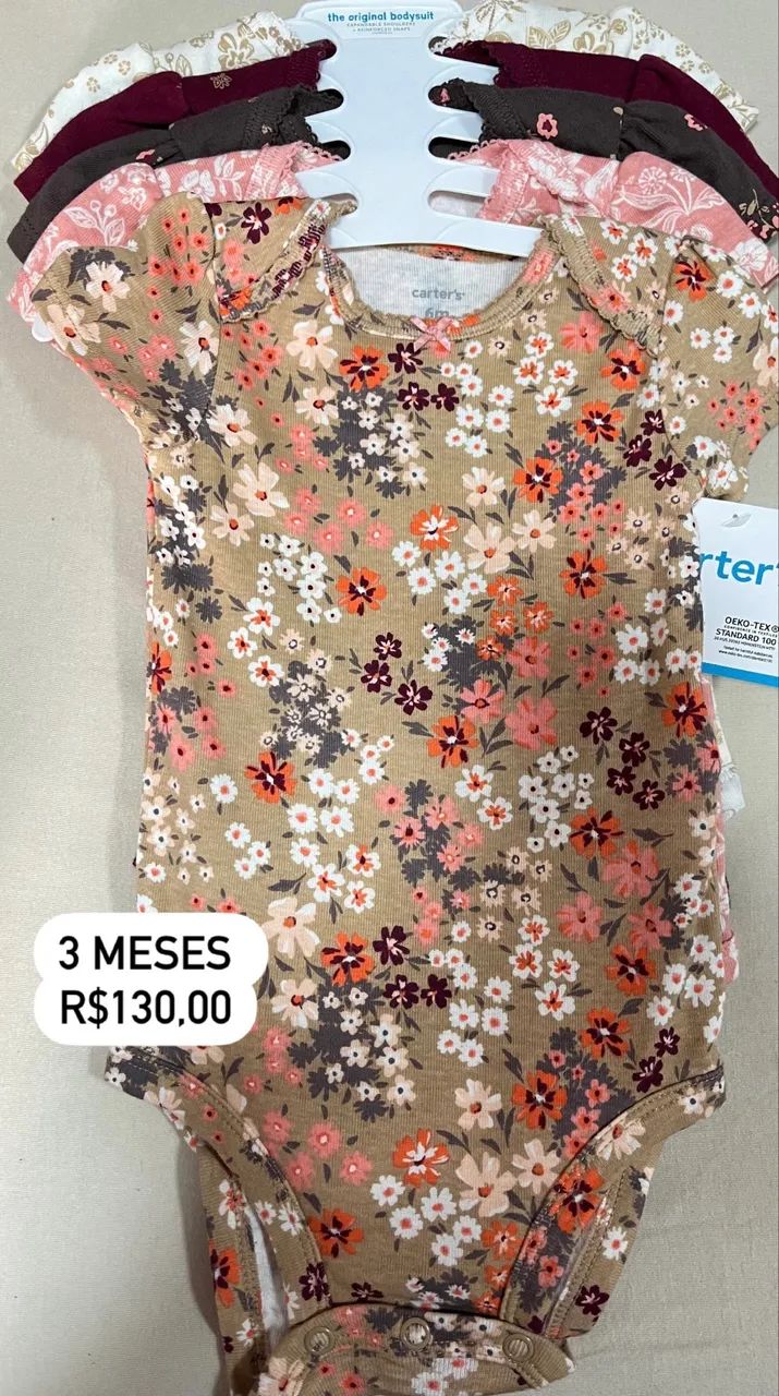 Kit body Carters 3 meses novos 