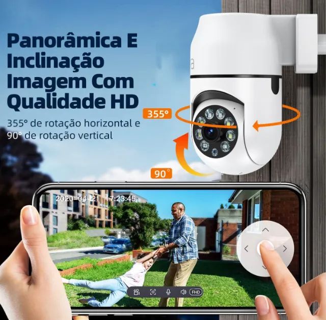 Câmera De Segurança Full Hd Com Visão Noturna Direto Na Tomada - Foto 3
