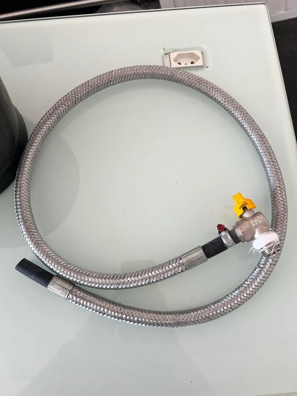 Kit de Instalação de Gás Mangueira + Registro Gás Encanado Tamanho: 120cm