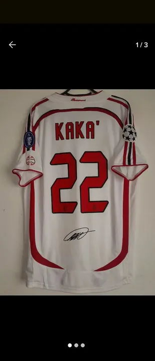 Camisa Milan Final Champions 2007 #22 Kaká Autografada Certificada