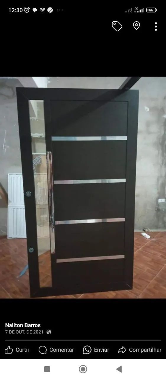 Porta pivotante de alumínio 2,10x1,20 - Foto 6