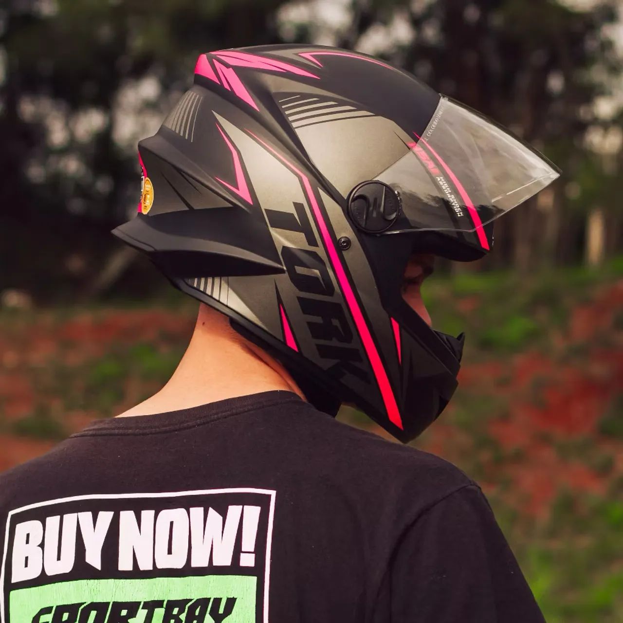 Capacete Moto Fechado Feminino E Masculino Pro Tork R8 Viseira Móvel Cristal - Foto 3