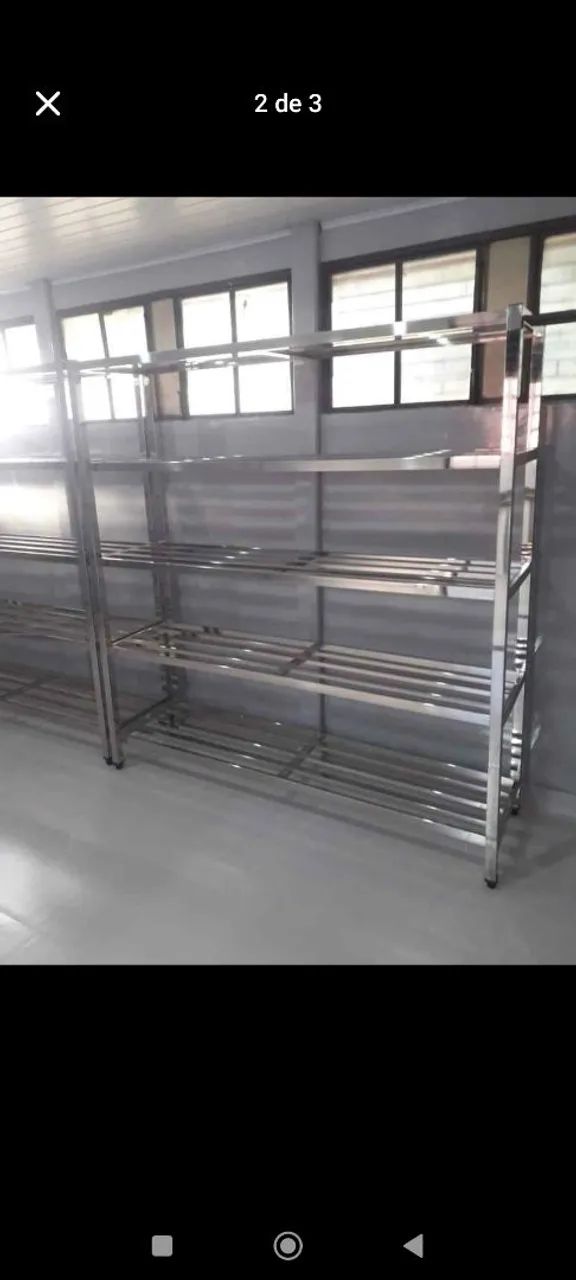 Estantes de aço inox para cozinha industrial - Foto 3