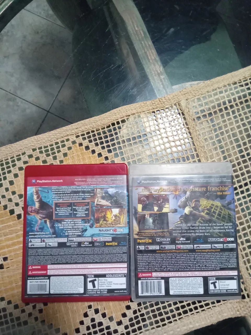 2 jogos PlayStation PS3 Uncharted 2 e 3 originais mídia física - Foto 2