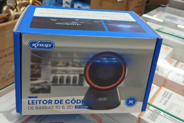 Leitor Código De Barras 1d 2d Usb Knup Kp-le709 Cmos Preto Usb