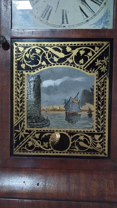 Relógio De Parede Antigo Americano New Haven - Foto 6