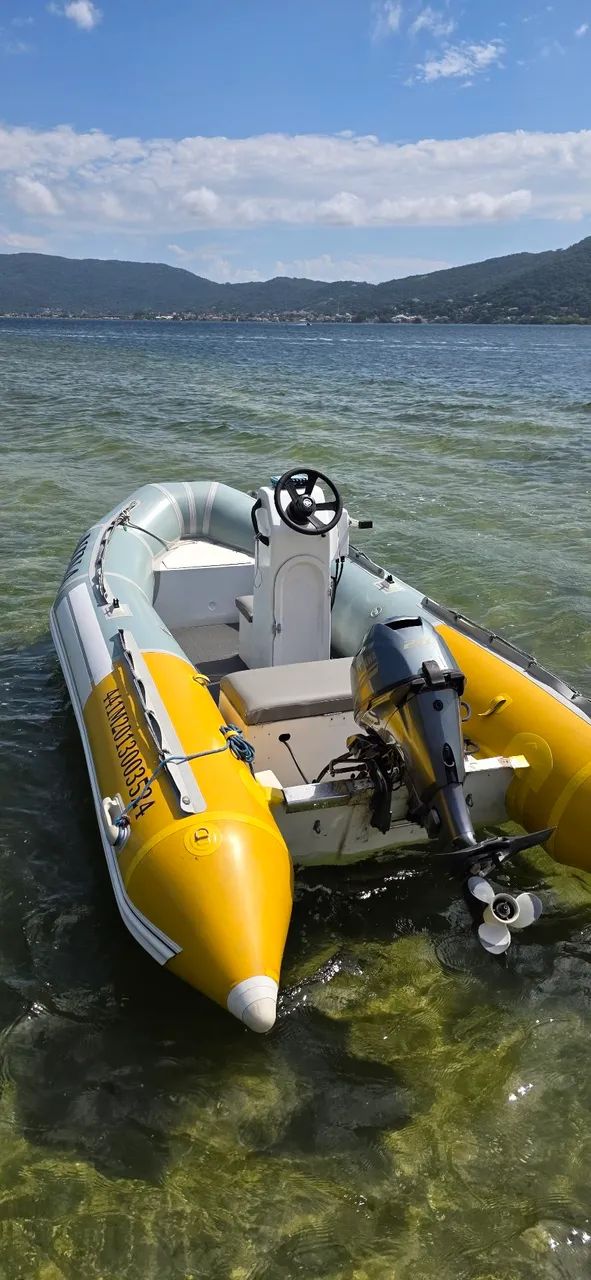 Barco Inflável 4,20m com Motor Yamaha 20HP + Carreta - Pronto para o Lazer!! - Foto 2
