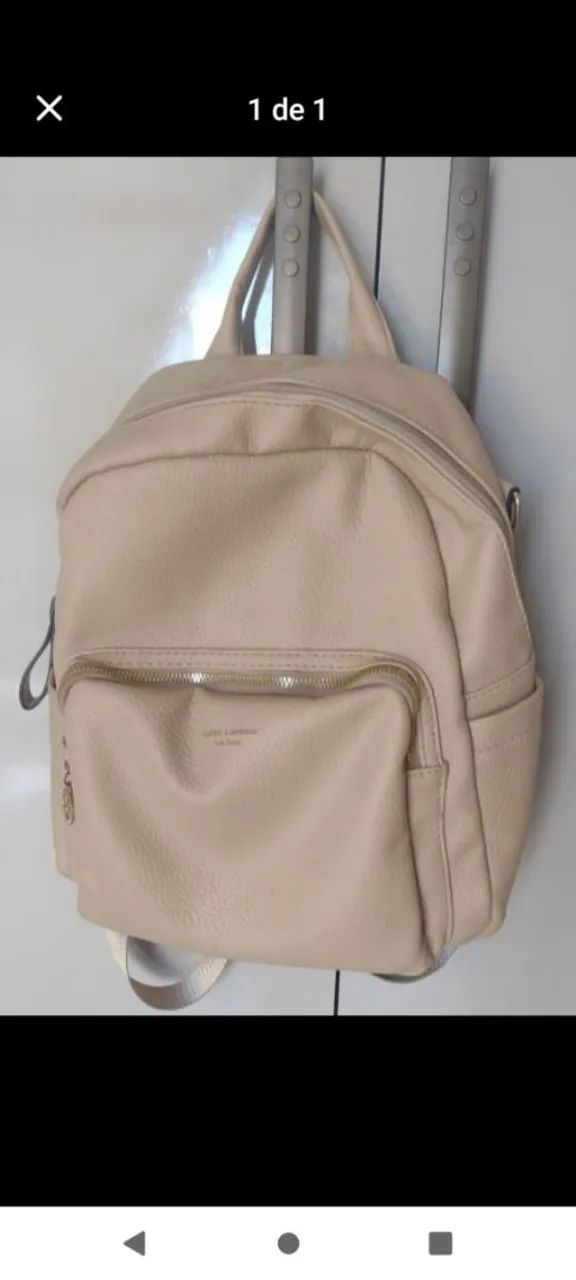Mochila Bege Feminina