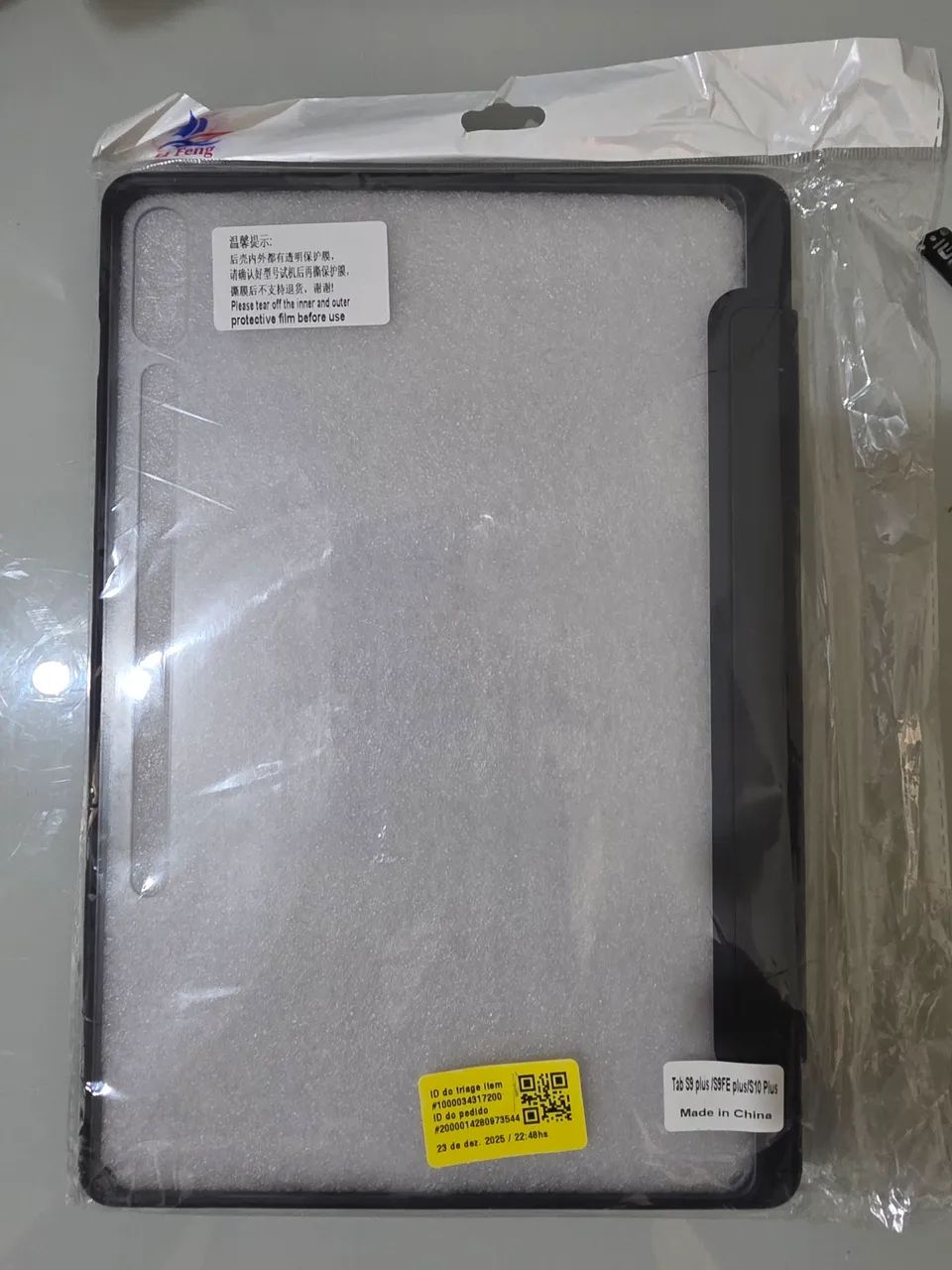 Capa galaxy tab s8, s9, s9fe e s10 modelo plus 12,4 polegadas.
