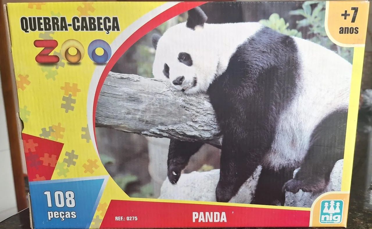 Quebra Cabeça Zoo Panda 108 Peças Nig