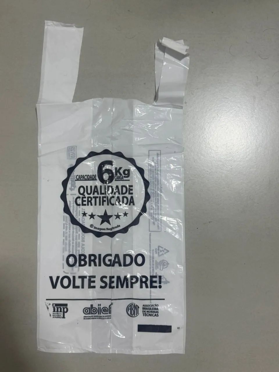 Sacola Plástica Volte Sempre 38x50 Mercado Resistente 500un Branco Volte Sempre