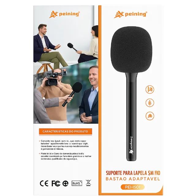Suporte para Lapela Sem Fio Peining PEI-IS01 (Bastão Adaptável)