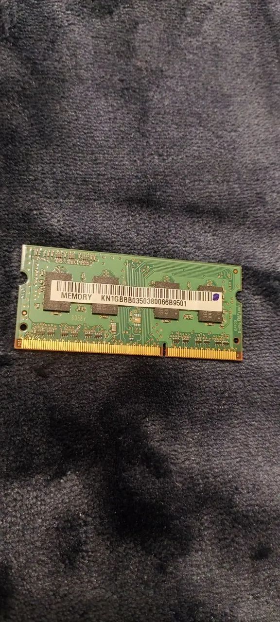 "Memória Para Notebook 1gb DDR3 DDR 3 Pc3 10600s Samsung Cor Verde-escuro  Tecnologia DDR3 - Foto 3