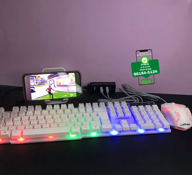 Kit Gamer Teclado + Mouse Usb +RGB /  Completo
