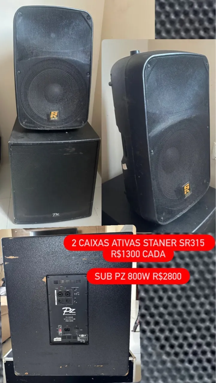 Caixas Staner e Sub ativo Pz