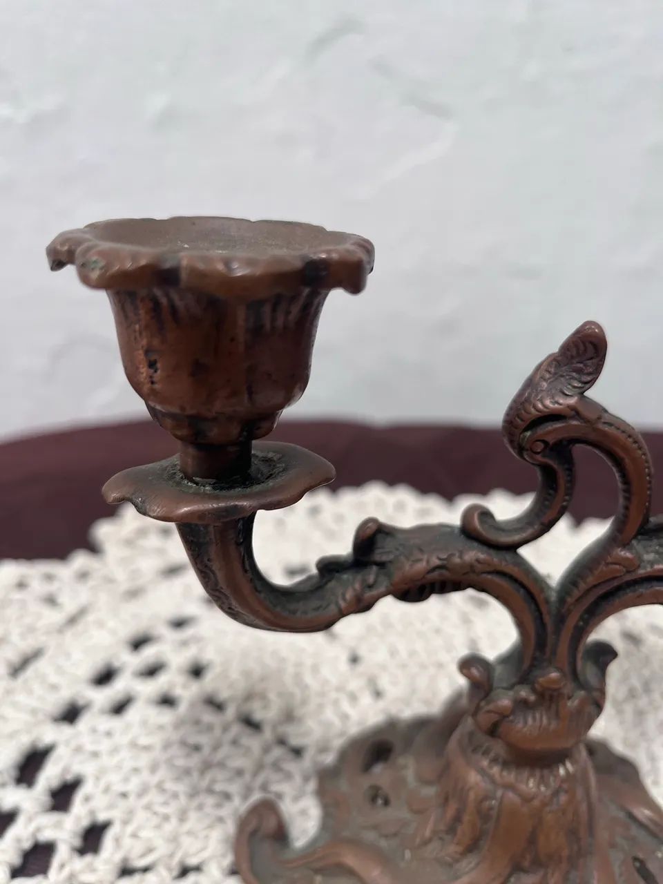 Castiçal bronze antigo