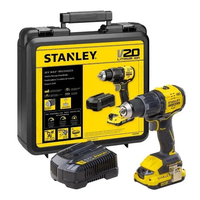 Parafusadeira/Furadeira de Impacto Com 1 Bateria 20V 1/2 Pol SBD716D1K-BR Stanley - Foto 3