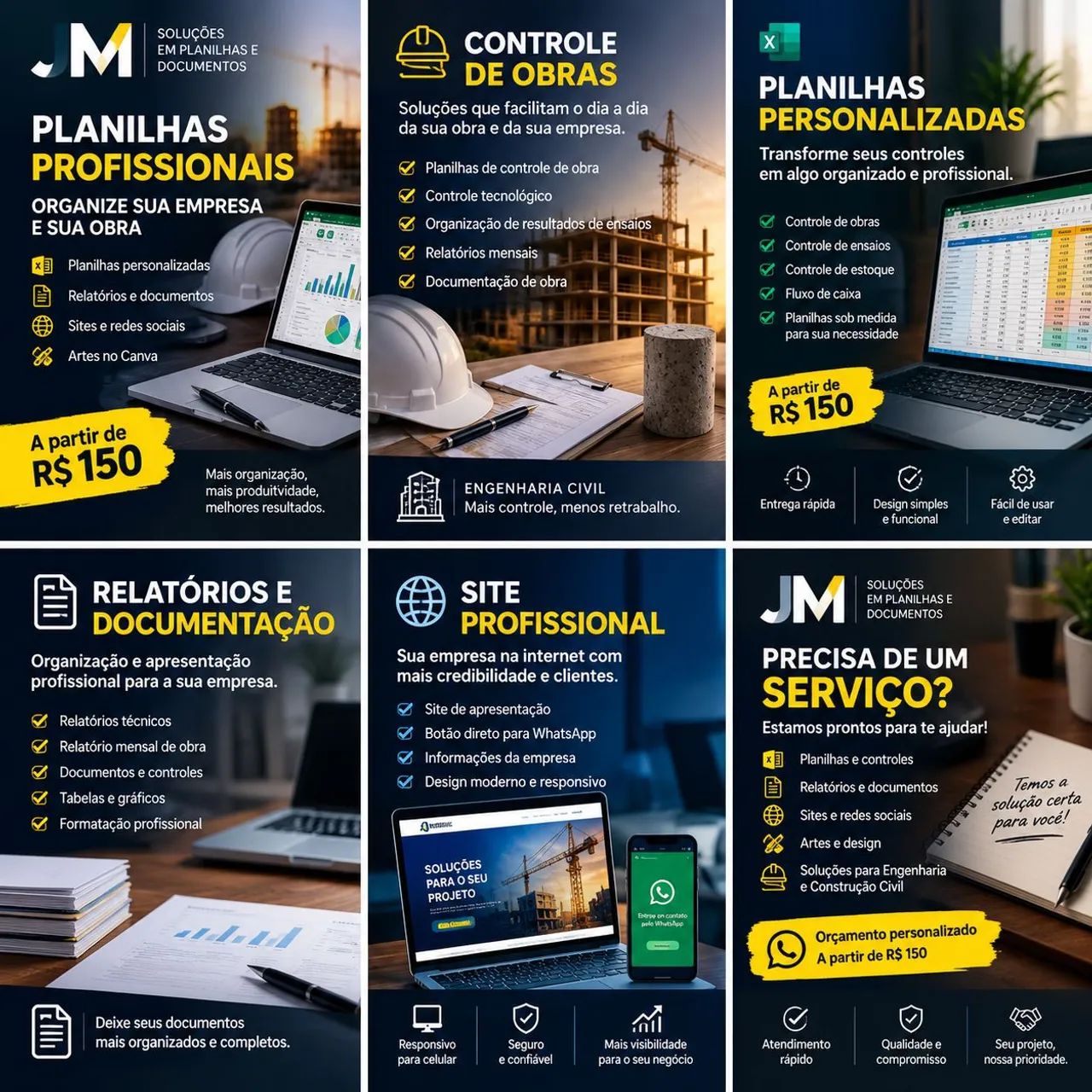 Planilhas, Excel, Sites e Serviços para Empresas