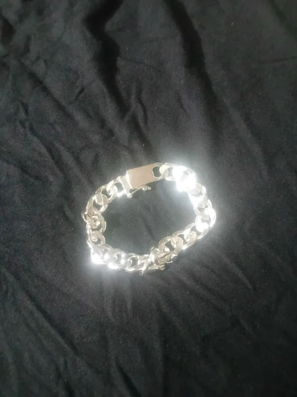 Pulseira masculina prateada 925*nova*! - Foto 2