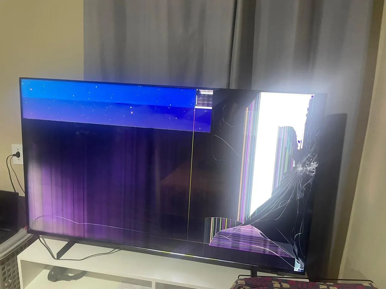 Tv 58 polegadas cm defeito mais nova ela caiu