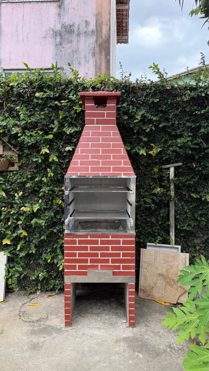 Churrasqueira tijolinho 65cm - Qualidade Premium