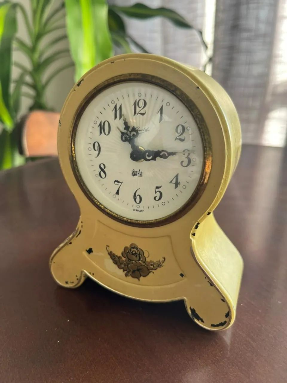Relógio De Mesa Antigo Schmid Vintage Alemanha Ocidental (Para Restaurar)