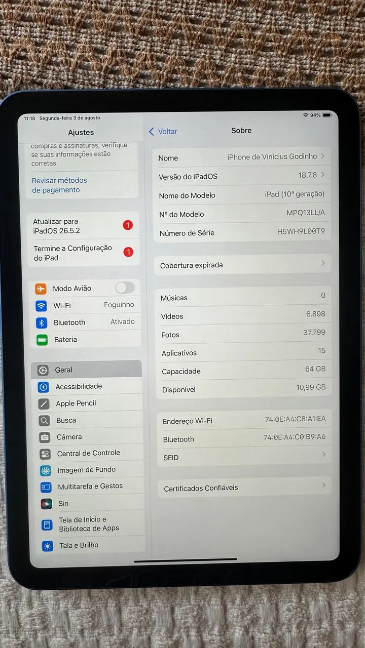 Ipad 10 64 Gigas 