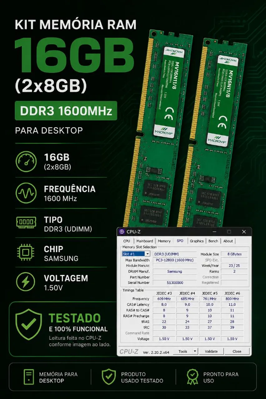 Memória SK Hynix 16GB DDR4 ECC 2133MHz RDIMM para Servidor
