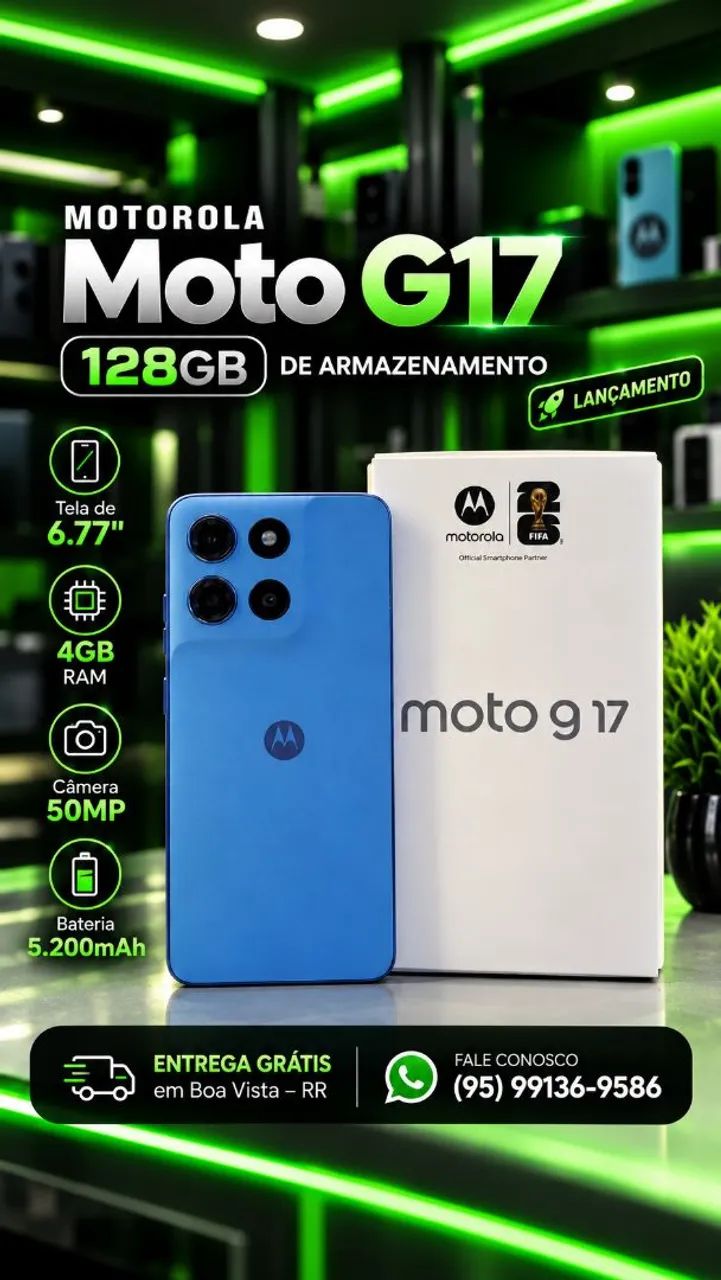 Lançamento Moto G17 128GB - Novo!