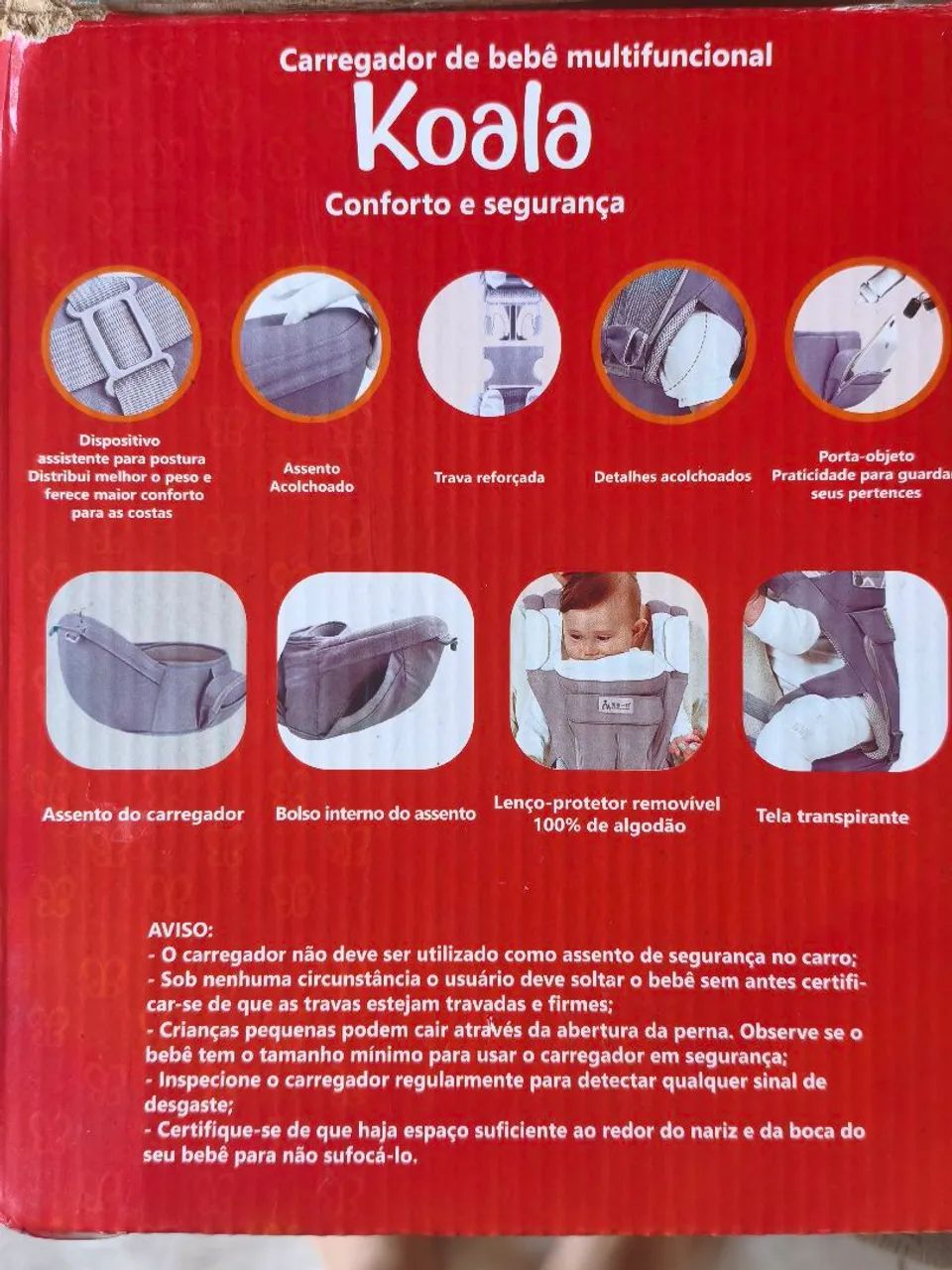 Carregador de bebê multifuncional canguru  - Foto 5