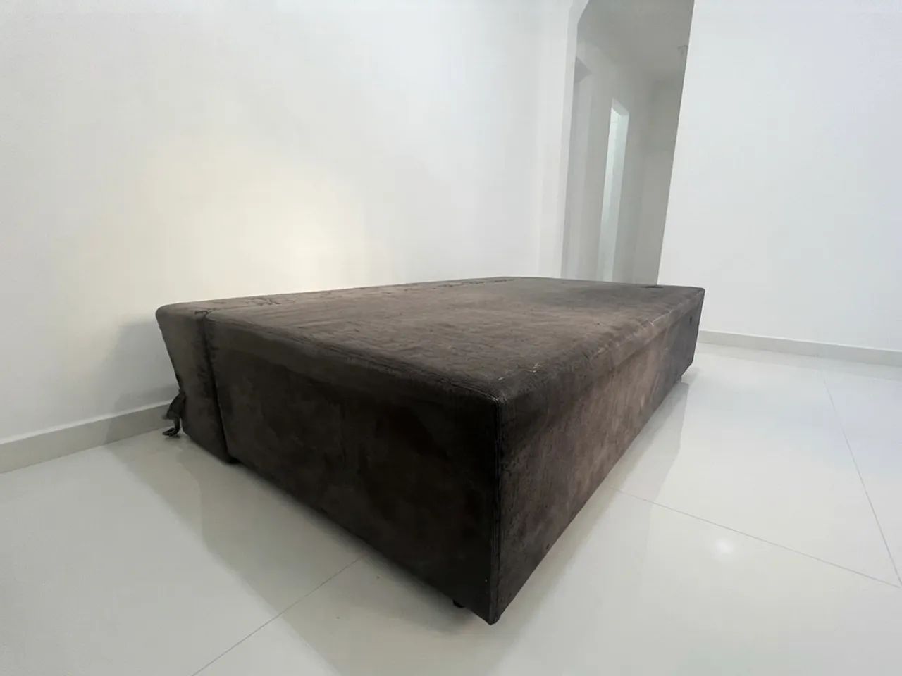 Sofa-Cama 3 Lugares Marrom - Foto 4