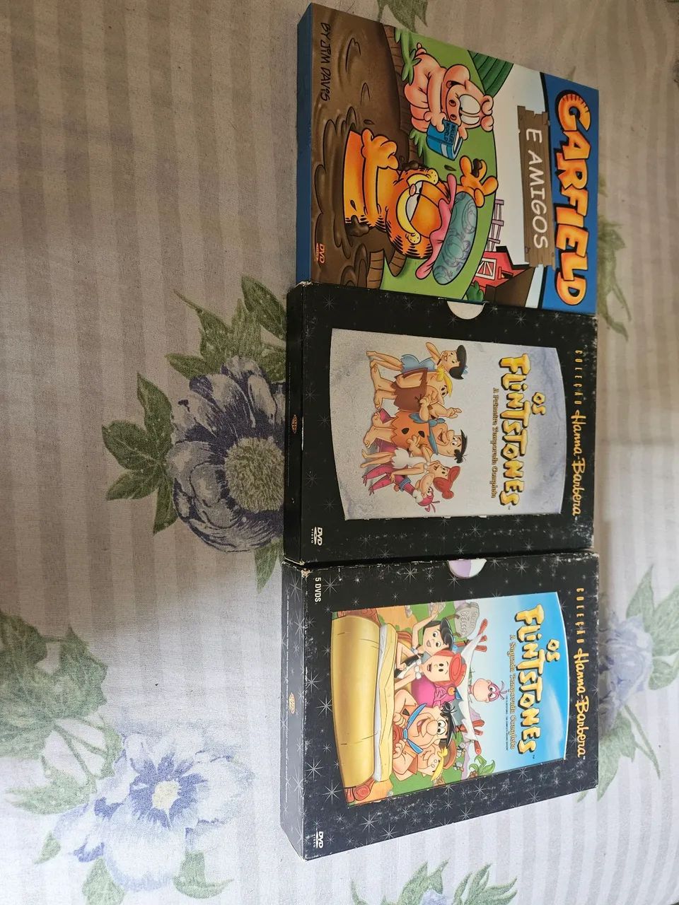 Dvds box, Os Flinstones Vol 1 e 2, Garfield, Box originais