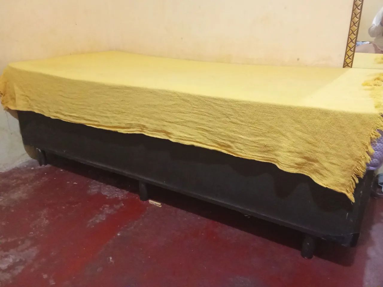 Cama box solteiro com colchão 