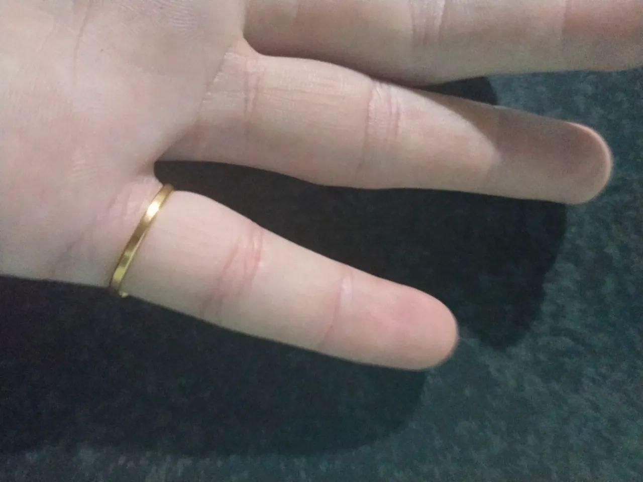 Anel batimento coração dourado - Foto 4