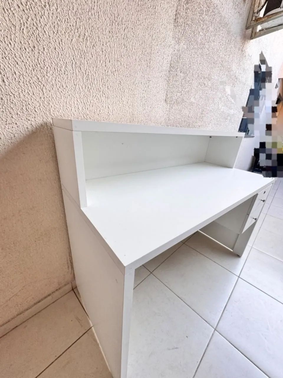 Balcão Receção / Escritório Branco 2 Gavetas - Foto 4
