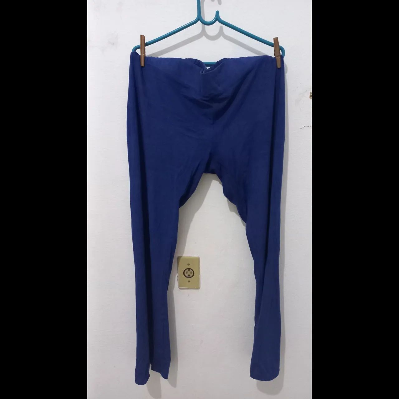 Calça Legging de Veludo Azul - Foto 2