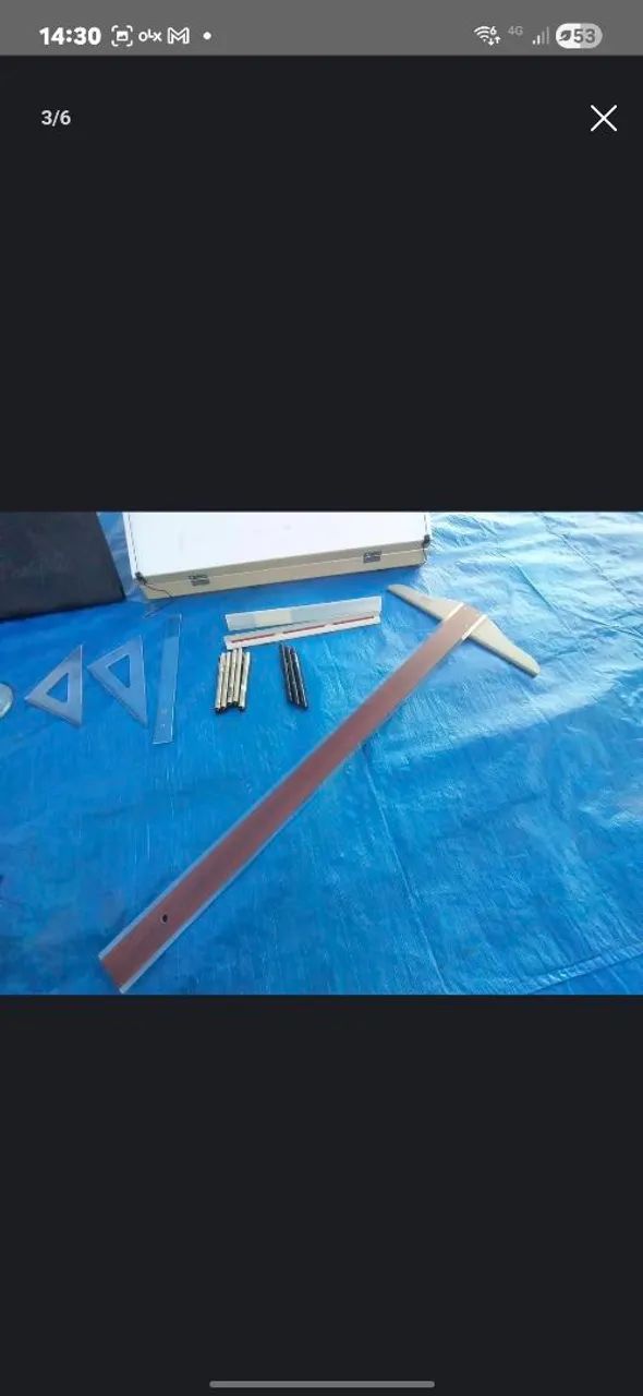 Kit desenho Técnico Trident A2 EXCELENTE ESTADO  - Foto 3