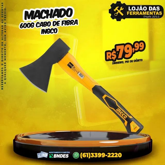 Machado 600G Cabo de Fibra Ingco