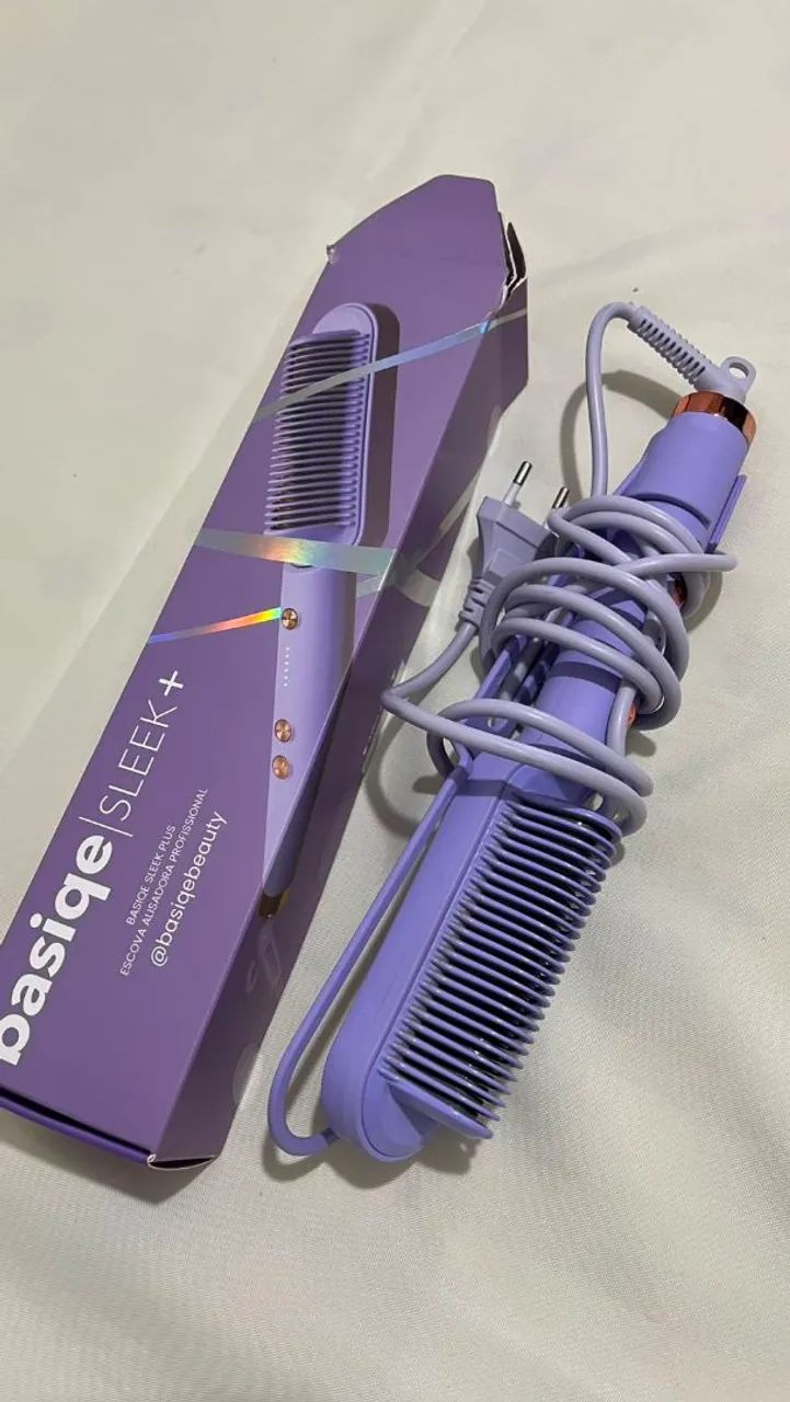 Escova alisadora profissional basiqe sleek -original