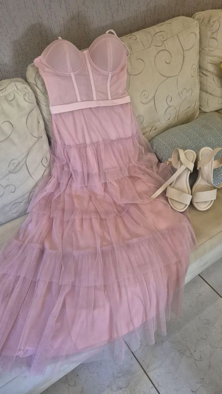 Vestido de festa rosa