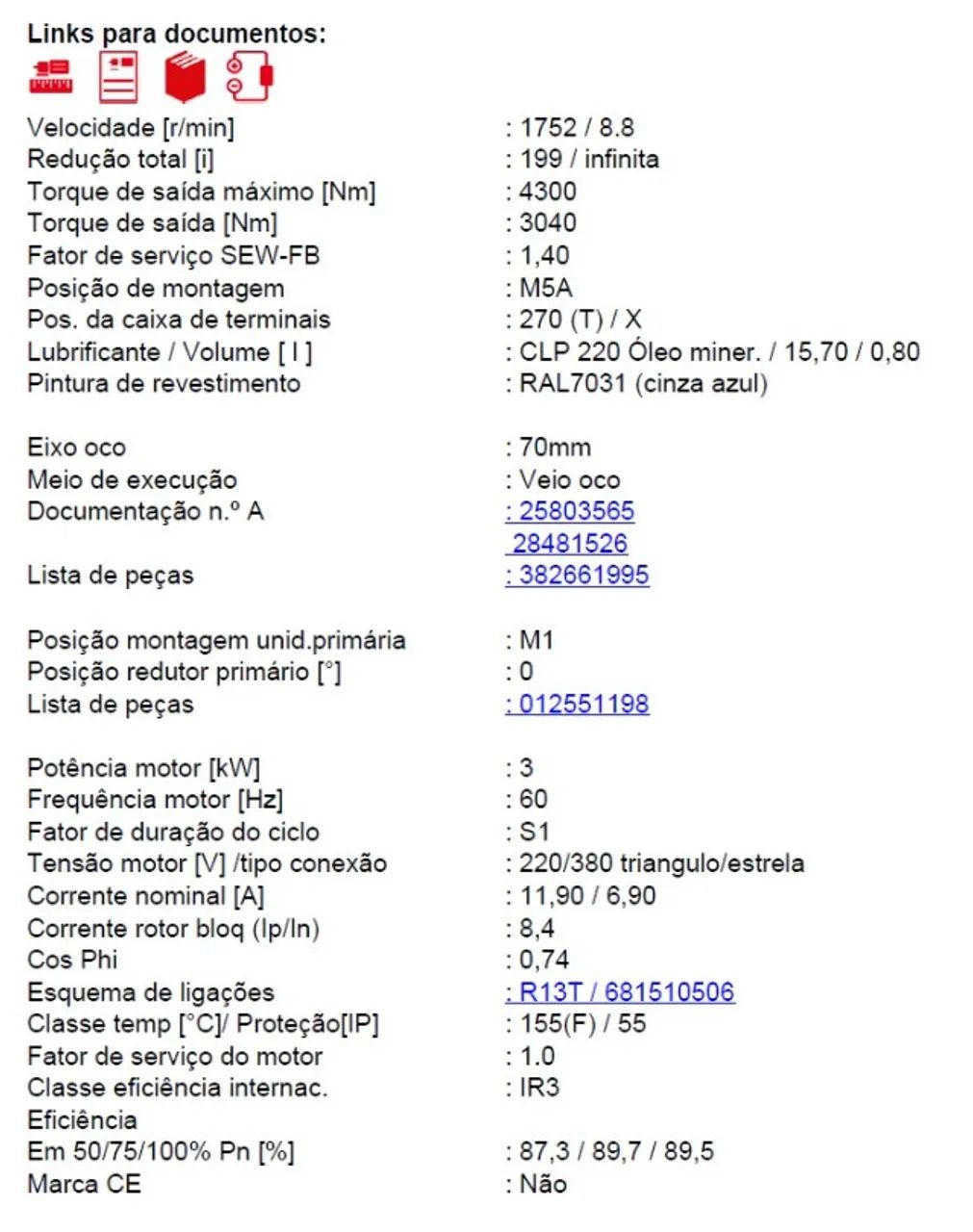 Motoredutor SEW KA97 R57 DRN100LMP4/BE5HR/TF - Foto 4