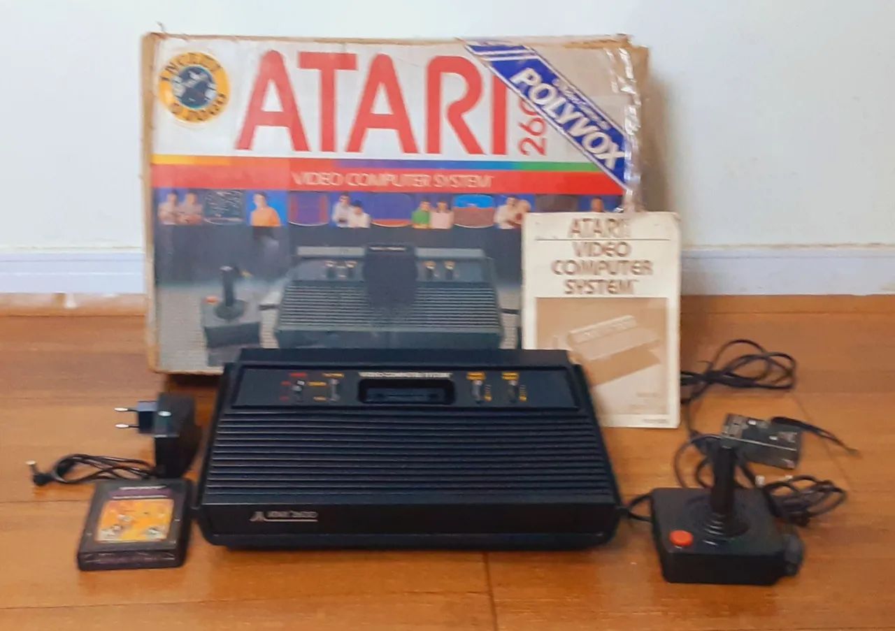 Atari 2600 videogame original com caixa e manual.