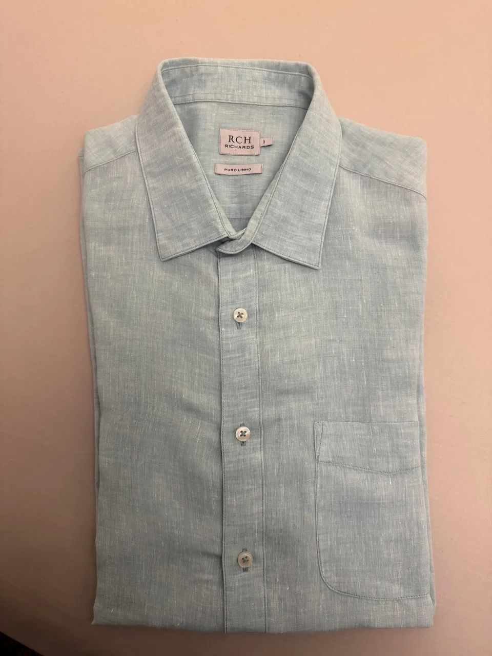 Camisa 100% linho Richards manga longa