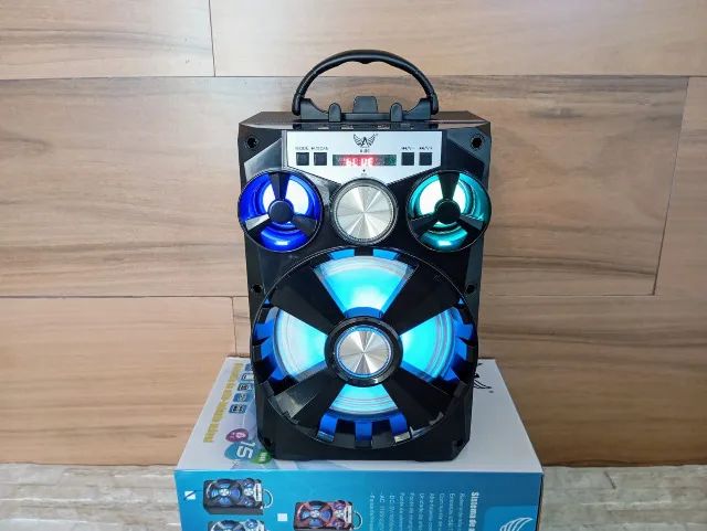 Caixa de Som 15w Bluetooth Muito Forte Recarregável com Led - Foto 3