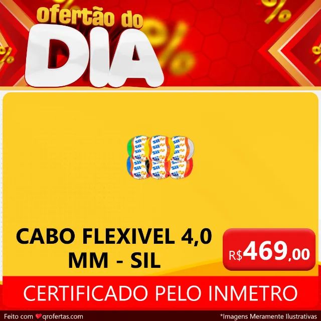 4,0 MM CABO FLEXIVEL SIL 750X COM 100 METROS  - Foto 2