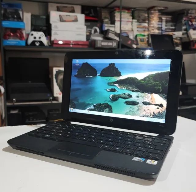 Netbook HP Atom N450, 1Gb + Hd 160Gb, aceito cartão
