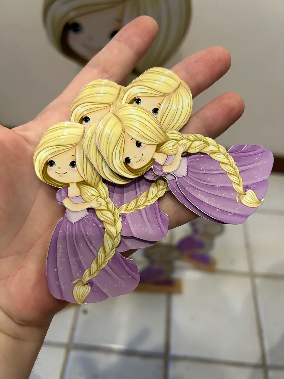 Kit festa Rapunzel - displays e tag  - Foto 4